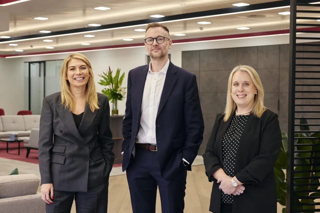 Melanie McGuirk, James Clark and Hayley Steel